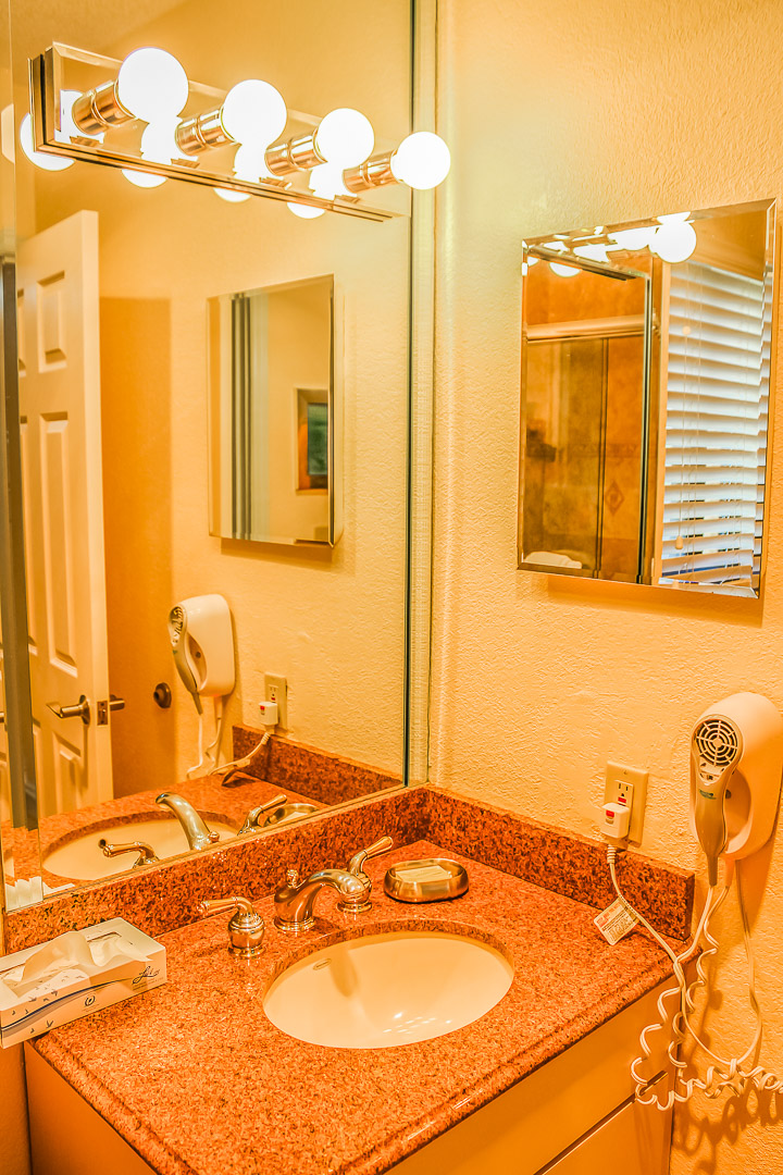 A clean bathroom at VRI's Hollywood Sands Resort in Hollywood, Florida.